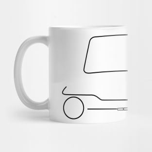 Hillman Imp Mark III outline graphic (black) Mug